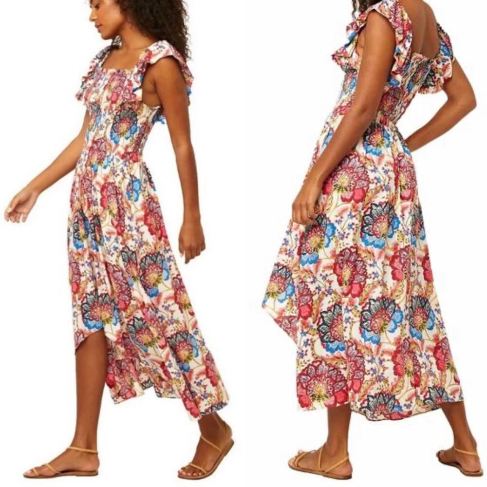 Misa Helena Floral Midi Dress Size XL